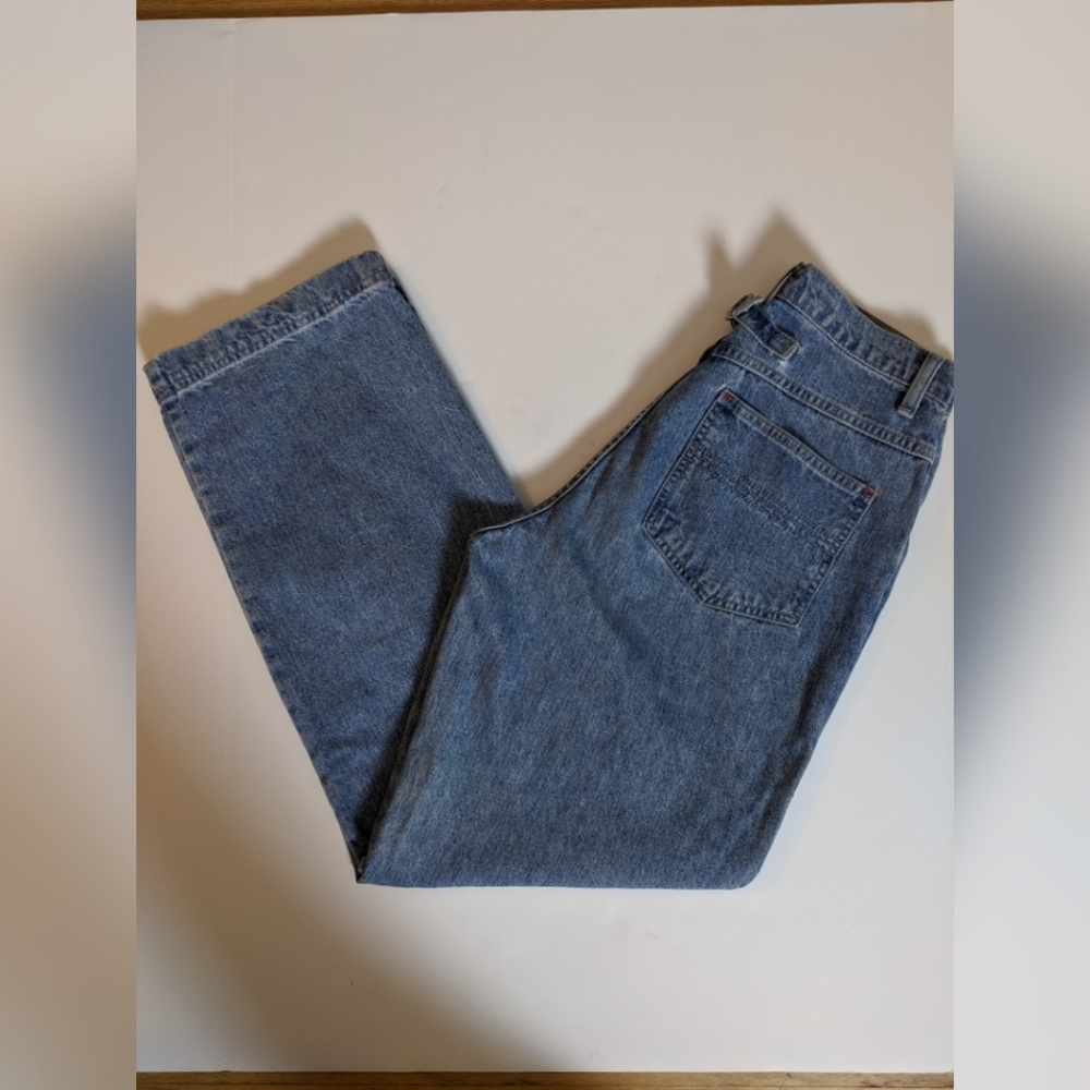 Vintage Express Bleus wide leg blue denim jeans